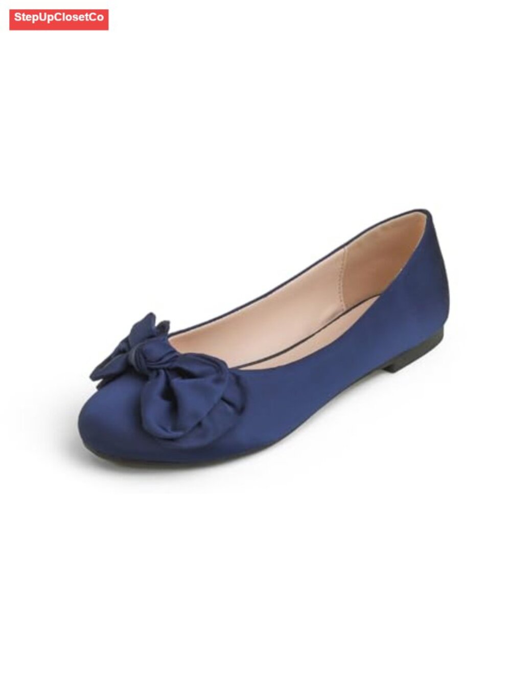 Women's Ballet Flats Round Toe Bow Tie Slip On Dress Shoes
